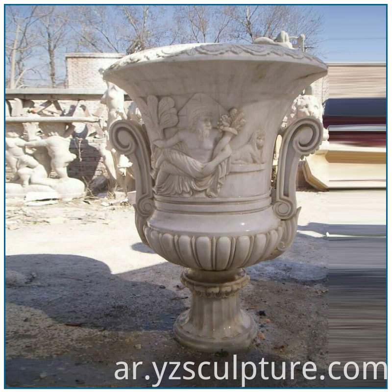 marble flower pot